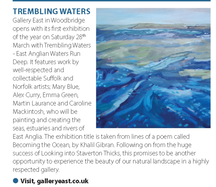'Trembling Waters' at Gallery East